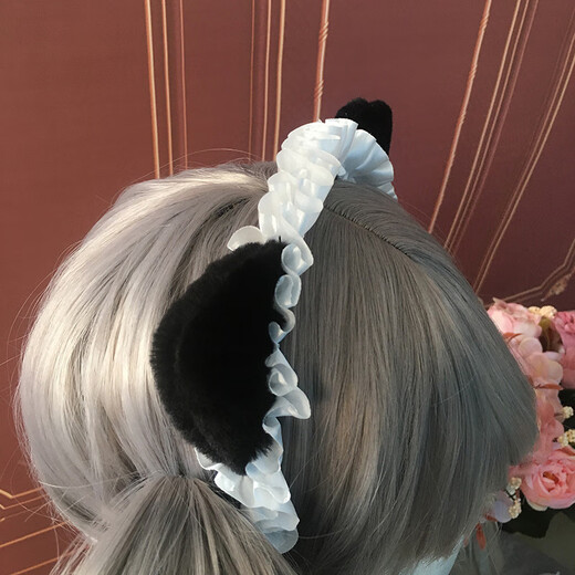 First encounter with cat ear headband, cat maid Japanese pure lust style, cute girlfriend female anchor Lolita headband, maid cat ear headband