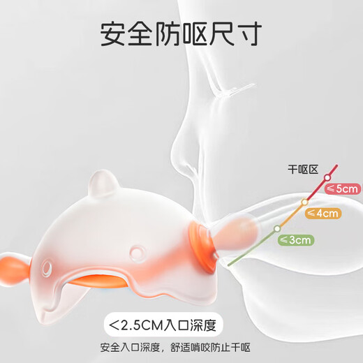 Dr. Ma Baby-Beißring, Backenzahnstab, kleines Pilz-Beruhigungsgel, Silikonspielzeug, Anti-Ess-Hand- und Zahnkaugel, kleiner Monat alt, Orange