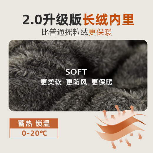 Cuiranshi hat winter men's cold-proof knitted hat plus velvet warm woolen hat winter cycling sports windproof and cold hat