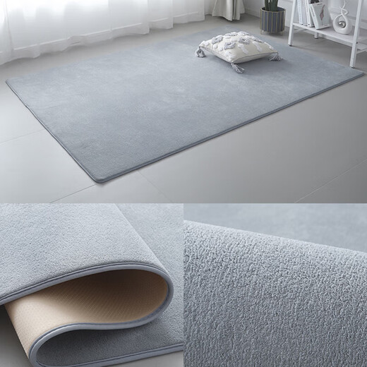Carpet bedroom bedside thickened modern simple living room coffee table mat short pile high elastic children's blanket washable full floor dark gray (washable) 120*200cm
