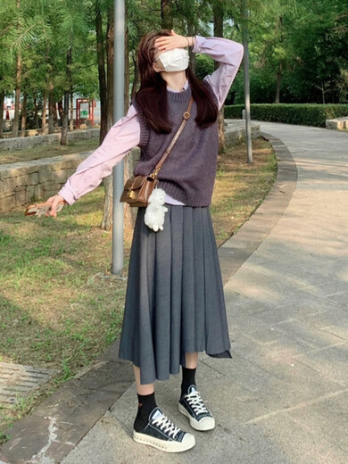 Xiaohongshu's popular early autumn Korean clothing salt-based Korean drama complete set 2025 super hot three-piece set unique and beautiful autumn single shirt top Korean style spring clothing matching one S Recommended 80-95Jin Jin equals 0.5kg Self-made factory high-quality goods One size fits all