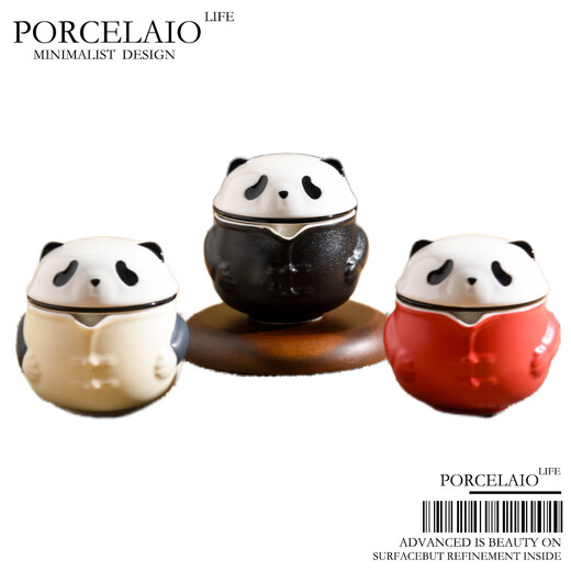 Panda Travel Tea Set Accompanying Gift Box Portable and Practical for Customer Activities Outdoor Teapot Small Gifts Kung Fu Panda Tea Set White Gift Box One Pot 3 Cups
