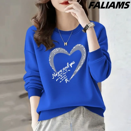 Sudadera mai Xueren para mujeres 2025 Autumn New Corea Version de manga larga Sudadera suelta de gran tamaño suelta y versátil Top de casual
