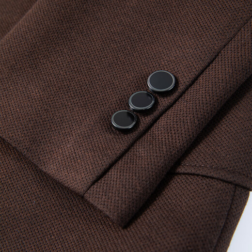 Shanshan Wool Warm Suit Men's Autumn and Winter Floral Texture Fit Double-Button Stiff Business Casual Jacket