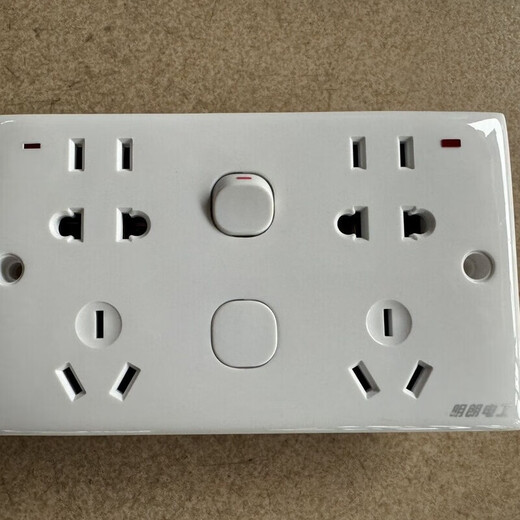 Electrician multifunctional switch socket wall open wire with open box household wall old-fashioned socket panel 10A one 6 plug single panel