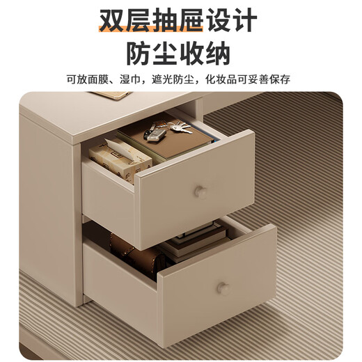 Xunqiao (SPERMEK) bed table dormitory computer table college student upper bunk lazy desk bookshelf integrated study desk bedside table guardrail style Yunduo white 80CM