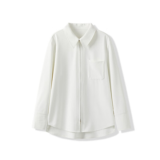 KSOEUR Sister K’s homemade treasure shirt matt sunscreen hollow yarn versatile single pocket shirt for women blue XS