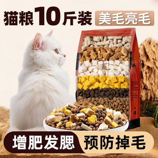 BEYZK Cat Food 10 Jin Jin equals 0.5 kg Affordable package for kittens and adult cats to gain weight, gills, nutrition, and non-shedding Affordable price 20 Jin Jin equals 0.5 kg Feeding Fish Oil-Fish Meat Beauty Hair 10 Jin Jin equals 0.5 kg Packed with fresh meat 0lb