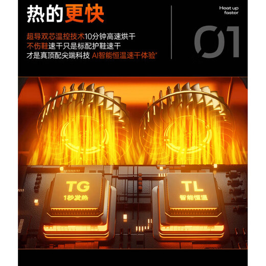 Pupan German quality German shoe dryer household shoe dryer wet shoe dryer deodorizing shoe dryer new model coaxing warm socks shoe artifact AI丨 deep space gray supports Mijia APP control 10