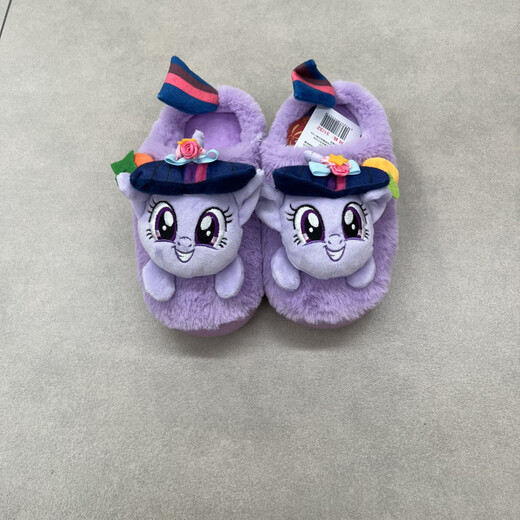 My Little Pony Sam's Club Supermarket Purchase IP Doll Slippers Three-dimensional Doll Upper TPR Thickened Sole Comfortable and Wear-Resistant Purple 31-32 Same Day Purchase Direct Delivery from Store