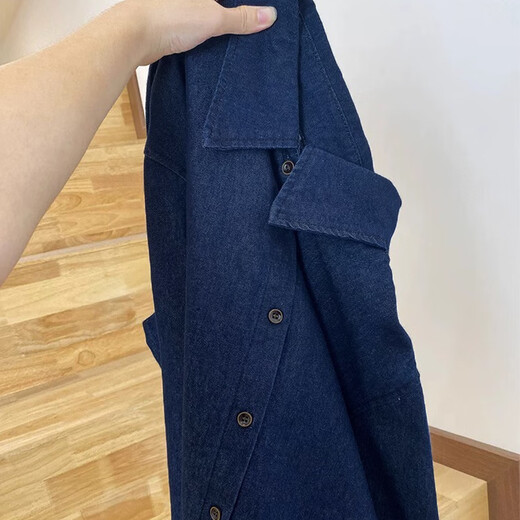 Xiaohongshu’s most popular style is layered with two-piece autumn and winter tops, a retro denim shirt and a sweater vest. Dark blue denim shirt S 80100Jin Jin is equal to 0.5kg. One size fits all