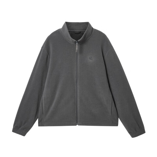 JACK&JONES Boys Autumn Versatile Jacket 2025 New Comfort Stand Collar Long Sleeve Polar Fleece Jacket 225321069 Smoked Pearl M (175)