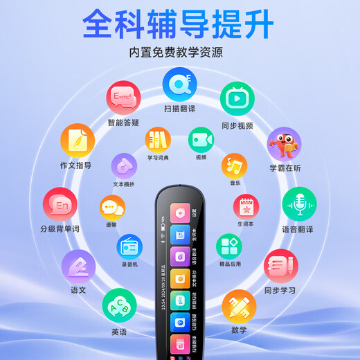 Haojixing Общее обучение Ручка для чтения английского языка Универсальный сканер Начальная школа Младшая средняя школа Учащиеся старших классов Синхронизация учебников Перевод словаря детей младшего возраста Обучающая машина для чтения ручки для общего сканирования