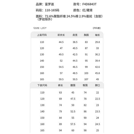 Fuluo Mi Girls' Winter Thickened Warm Sports Sweatshirt and Pants Two-piece Set Children's Winter Clothes Red/Navy Blue 140