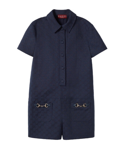 GUCCI 25SS Short Sleeve Jumpsuit Women Picture Color 781457Z8BRZ 20 | IT-38 New