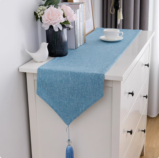 Jingying solid color table flag modern simple Nordic TV cabinet shoe cabinet chest of drawers cover cloth table decoration cloth long bedside towel elegant orange 30cm*210cm