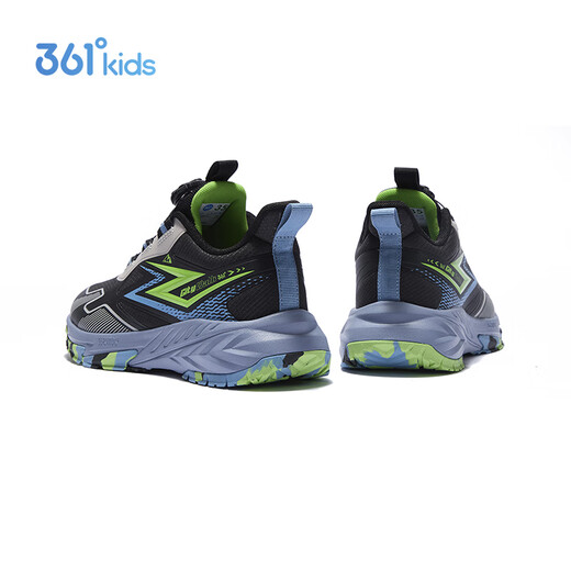 361 Yuping children's running shoes 26 spring men's and women's middle and older children's waterproof anti-slip anti-slip cushioning light outdoor sports shoes black 36