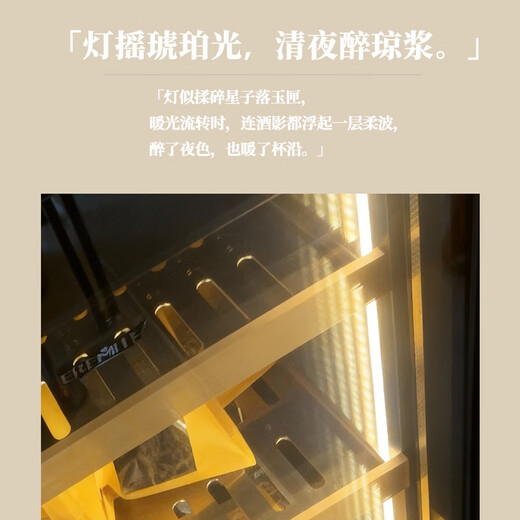 EREMITE JC308 external door embedded wine cabinet constant temperature wine cabinet inlaid household red wine storage and preservation cabinet cold drink cabinet tea cabinet cigar cabinet cigar cabinet/electric door opening 310L