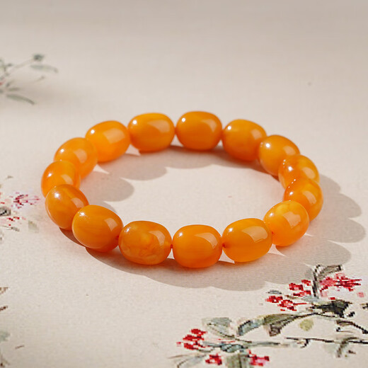 Potala Palace's unique jujube bead beeswax single circle plain circle bracelet for men and women, zodiac year transfer bead amber bracelet as a gift for boyfriend L254025 - beeswax bracelet