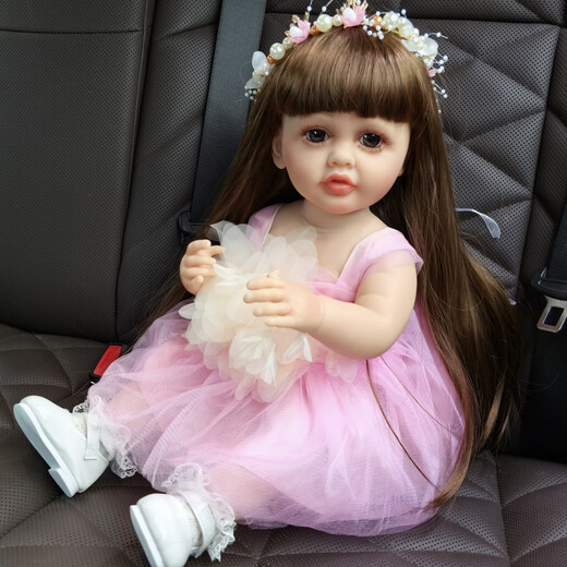 Shantou Lincun Factory Direct Sales Rebirth Doll Full Vinyl Baby Doll Girl Toy Doll Dressup Model Sandals 1m