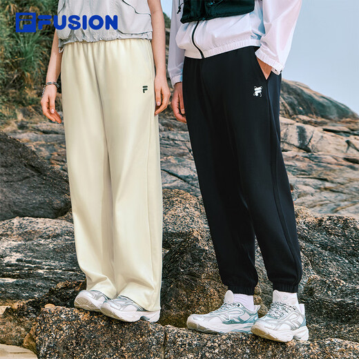 FILA FUSION Fila trendy brand knitted trousers for men 2025 fashionable loose cuffed casual pants