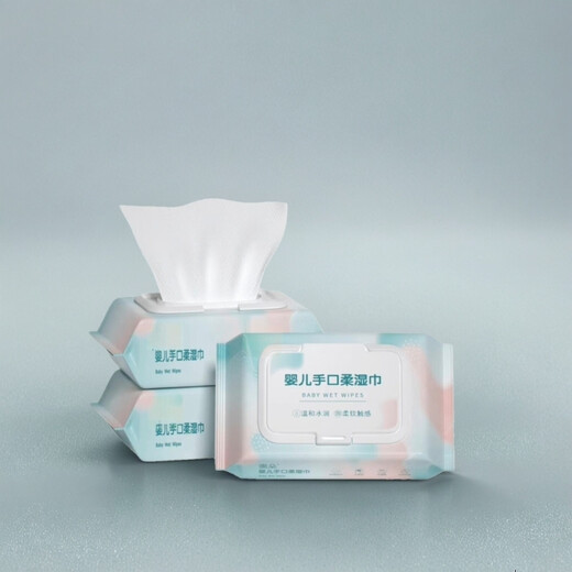 Manzaixin Infant Hand, Mouth, and Foot Soft and Gentle Wipes 80 Series Hand Wipes, Mouth Wipes, and Face Wash Tissues Individually packaged, gentle and skin-friendly, 2 packs of 80 pcs, baby wipes