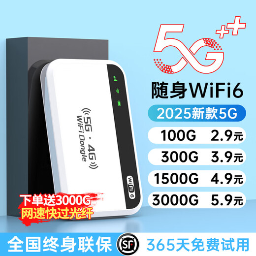 Mankiw 5.9 per month 5G Gigabit unlimited traffic without pre-storage portable wifi6 new three-network universal high-speed new sublimation level for the preferred portable car broadband official 5G Huawei preferred flagship version speed up 5999%