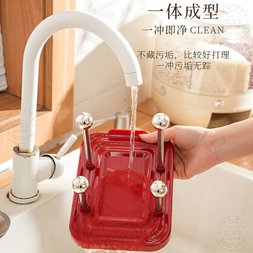 KDISV German countertop pot lid rack 2025 new kitchen cooking spoon spatula holder sitting pot lid rack red-double pot lid rack