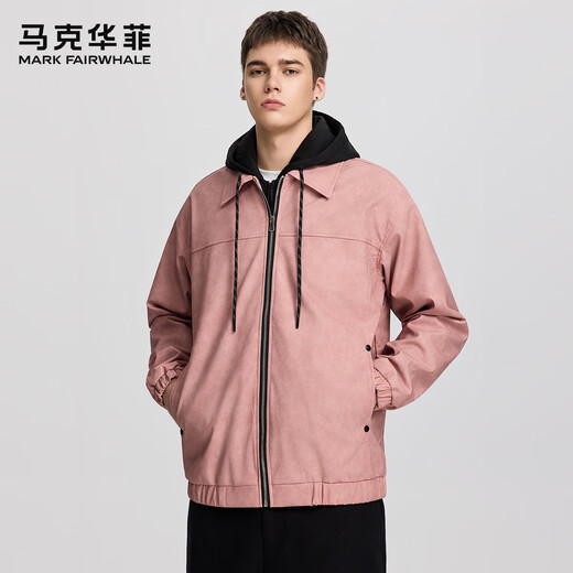 Mark Huafei's personalized design solid color men's leather jacket, versatile, casual, comfortable, wear-resistant, wrinkle-resistant, spring and autumn new fashion men's jacket