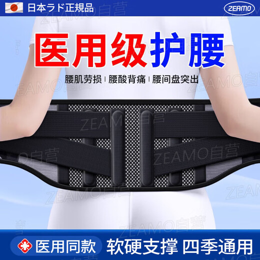 ZEAMO Japanese medical belt waist support lumbar disc herniation low back pain lumbar muscle strain men and women sedentary artifact L