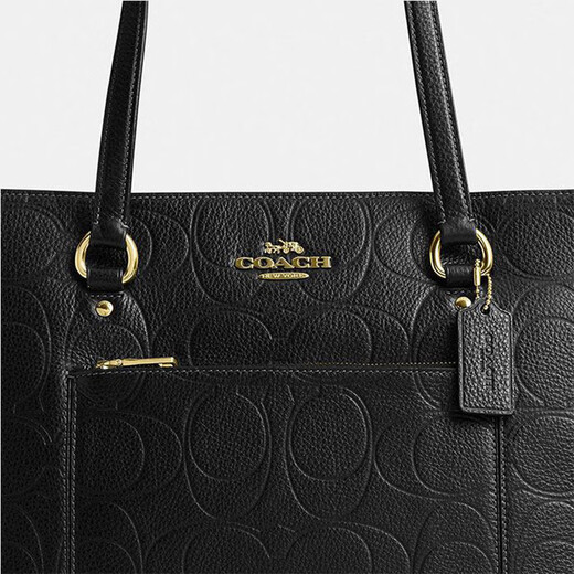 COACH brand direct supply women's STATION shoulder handbag black CCD49 New Year gift