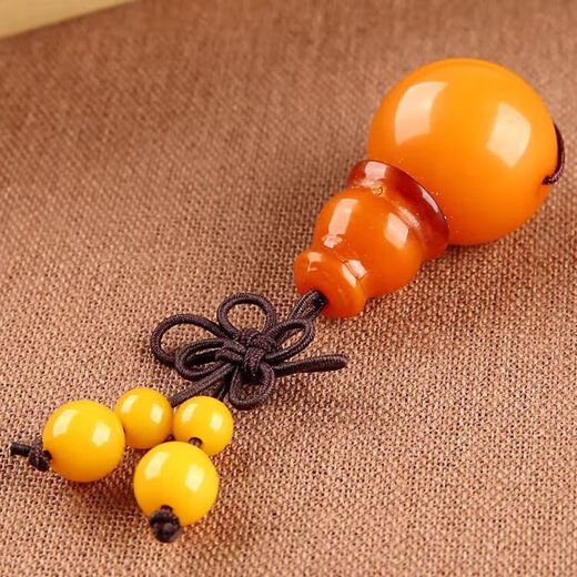 Eternal Leaf Chicken Fat Yellow Beeswax Buddha Head Three-Way Bracelet Chain Buddha Beads Accessories Set Olive Core Star Moon Bodhi Accessories Diameter 16mm/set