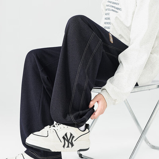 Fat men's fat men's extra large size casual pants men's plus size plus size fat sports velvet pants men's 300Jin Jin equals 0.5kg overalls black leggings plus velvet 6XL recommended 220-240Jin Jin equals 0.5kg