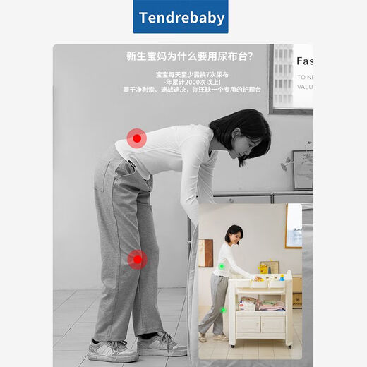 Diaper table, multi-functional baby care table, household portable crib touch care table, baby diaper table, new customer diaper table, latex pad