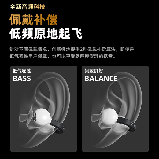 Weak water sand OpenFeel 2025 new Bluetooth headset ear clip type air bone conduction concept not in the ear true wireless HIFi call noise reduction ear hanging sports running open type