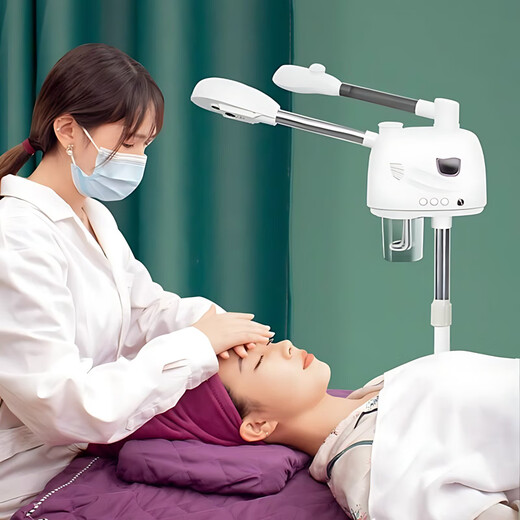 Moyou hot and cold spray machine beauty instrument beauty salon facial steamer hydrating spray facial steamer facial humidification Chinese medicine bag fumigation machine white double tube hot and cold spray + adjustable mist size