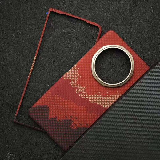 Huawei (HUAWEI) original quality Sunset Honor Magic V5 Kevlar folding screen mobile phone case with fine lines 600D slim magnetic Honor magic V5 fine lines 600D metal ring single back cover