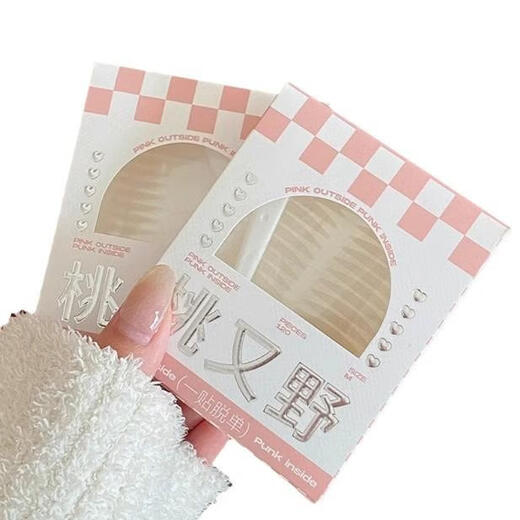 Momomatano double eyelid patch invisible traceless lace student single-sided patch for swollen eyes single eyelid support and shaping 0 pieces large inner double widened 1 box natural color L size