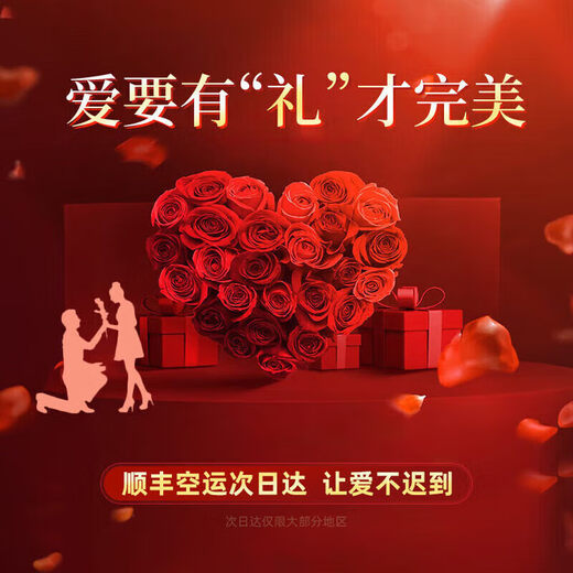 Ji Sifan's Light Luxury Diamond Ring Women's Single Ring Confession Proposal Anniversary Birthday Gift for Girlfriend and Wife Practical Love with a Kiss Diamond Ring Ghostwritten Greeting Card Customized Engraving