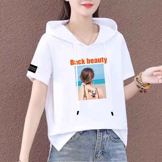 Le commandant Bear a un sweat à capuche à demi-manche en coton avec un sweat à capuche avec un sweat à capuche avec un t-shirt à manches courtes avec un sweat à capuche avec un nouveau Summer Loosed Black-687 Sleeves 2xl 2xl