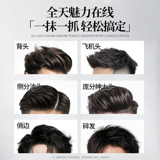 乐小菲啫喱膏男士定型保湿发油发蜡发胶一体三七侧背头轻盈持久留香发泥