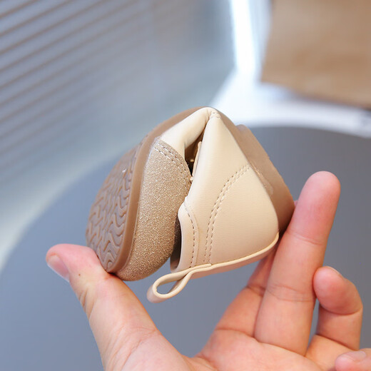 Tyranis Yangma recommends girls' small leather shoes 2025 spring and autumn new little girl princess shoes baby girl Velcro off-white 16_inner length 12cm