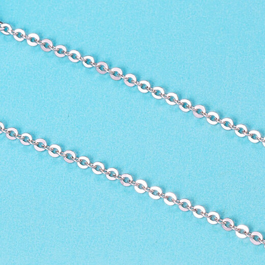 Jamie Pt950 platinum necklace for women, fashionable flash O-shaped chain, versatile platinum pendant, platinum necklace for women, clavicle chain, length 55cm, weight about 15.3-15.45g