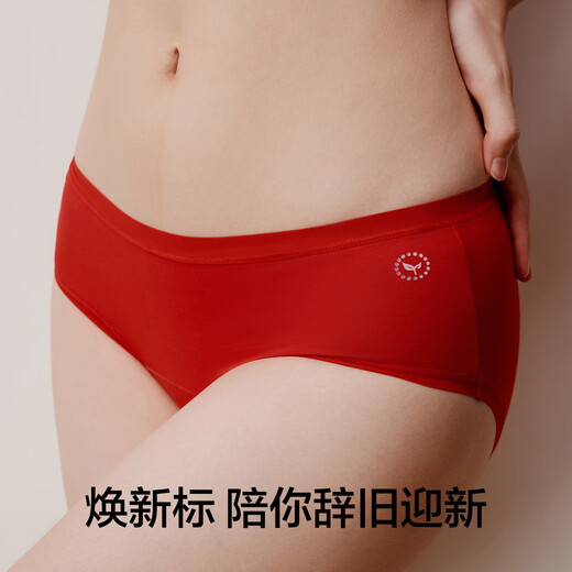 There is a tree women's underwear women's zodiac year of the horse 10A antibacterial mulberry silk crotch socks wedding red New Year gift box set