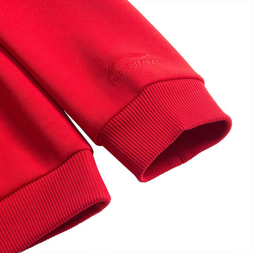 Li Ning (LI-NING) children's fleece sweatshirts for boys and girls autumn and winter new long-sleeved sweatshirts winter boys' clothing thickened pullover tops