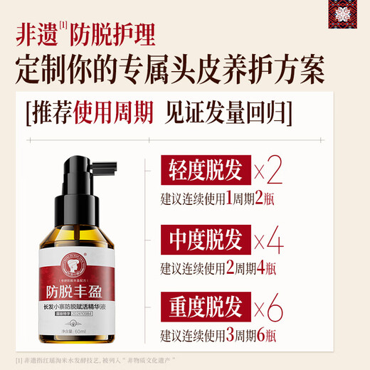 Changfa Xiaozhai Intangible Cultural Heritage & Xinhuanet same style anti-hair loss revitalizing essence 60ml anti-hair loss scalp care solution