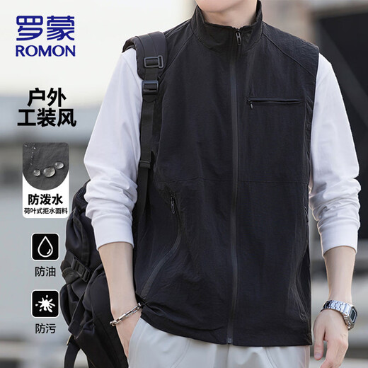 ROMON outdoor vest men's autumn and winter outdoor American workwear casual versatile breathable multi-pocket fishing sports vest