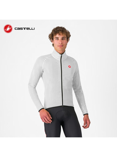 CASTELLI Scorpion autumn and winter cycling clothing windbreaker men's lightweight long-sleeved waterproof jacket bicycle 45 ah practice 870 light gray XS