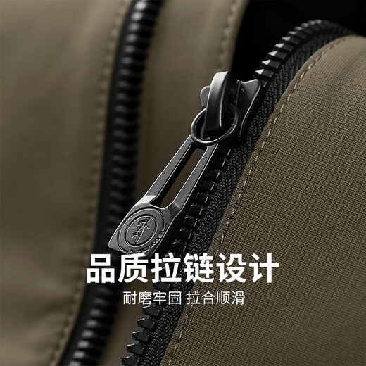 Dances with Wolves Light Outdoor Velvet Hooded Jacket Men's 2025 Autumn New Commuting Casual Youth Warm Jacket 1043 Khaki 701 L (175)