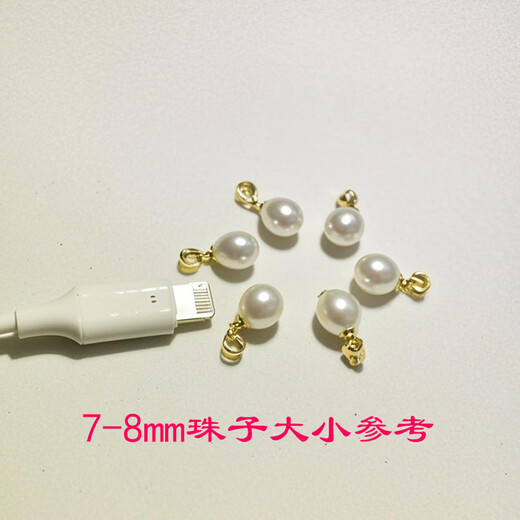 Drops of water form beads, chain-free pearl pendant, high-quality drop-shaped freshwater pearls, 925 silver, simple single pendant for girlfriend, 6.3-7.3mm white pearls